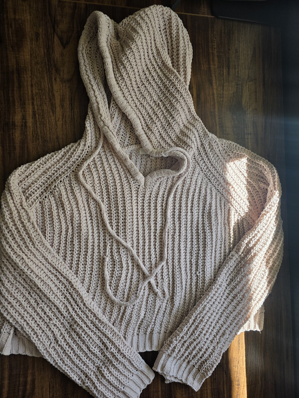Miracle Cream Knit Hooded Pullover Sweater
